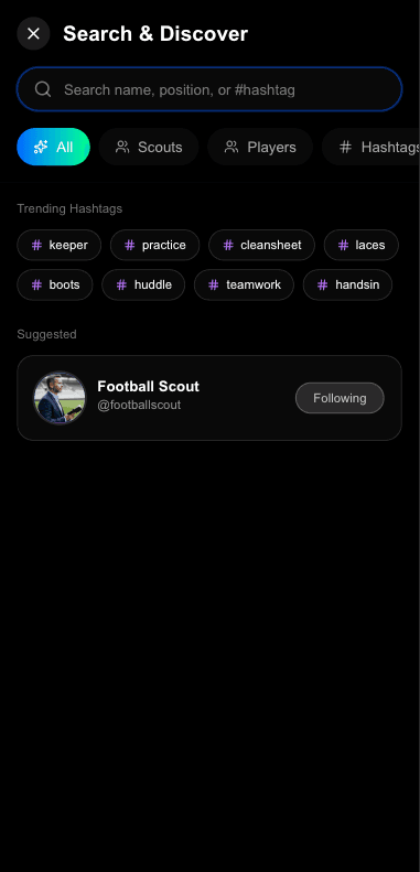 Scout Me Pro advanced search filters for finding specific football talent