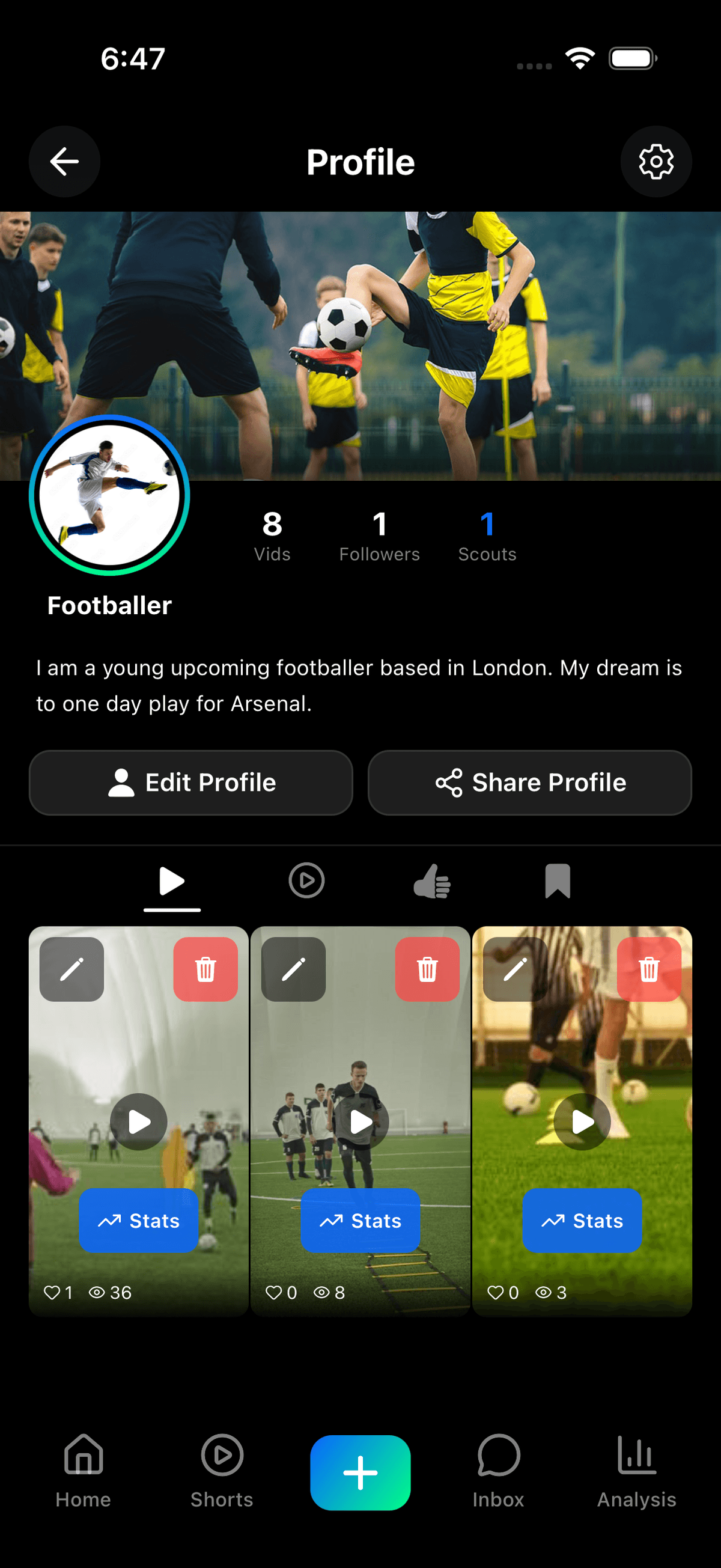 Scout Me Pro app screenshot 5 showing football scouting features